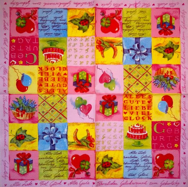 054 Glück - 1-ply (Crinkle/Spots) - Waved Edge